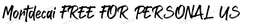 Mortdecai FREE FOR PERSONAL USE字体转换